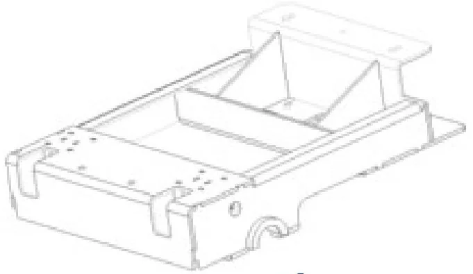 CAD model of a moulded machine chassis