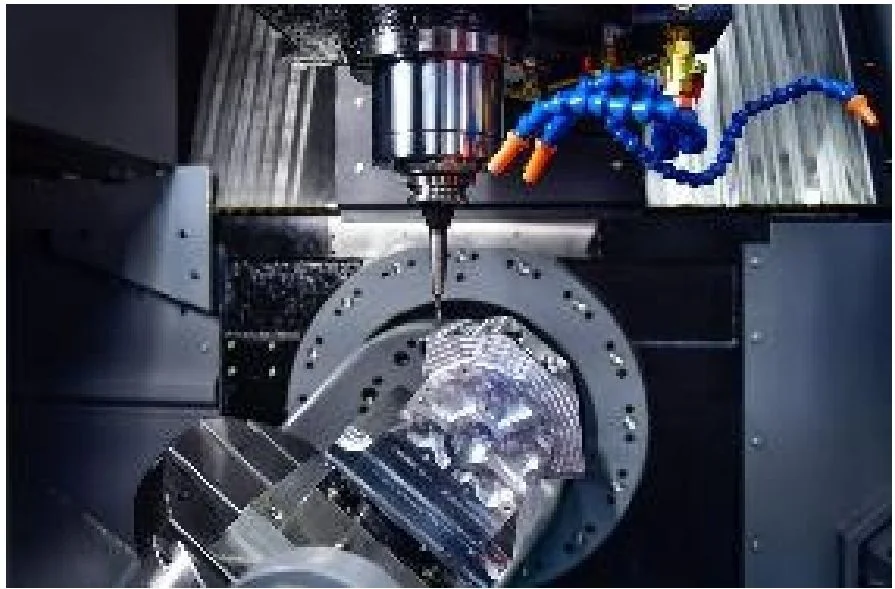 CNC turning centre machining a component