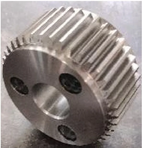Machined steel spur gear