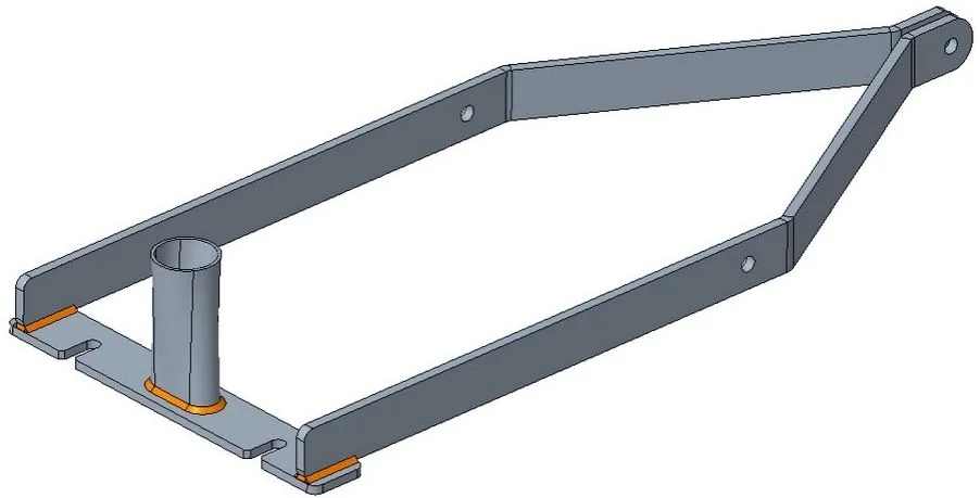 Fabricated sheet metal frame